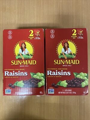 Sun-Maid California Sun-Dried Raisins **120 oz **100% Natural Sweet~Best By 1 Yr - Image 1 of 4