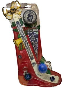 Vtg Inglasco NHL Toronto Maple Leafs Hockey Gift Set Mini Stick Key Chain Pin - Picture 1 of 6