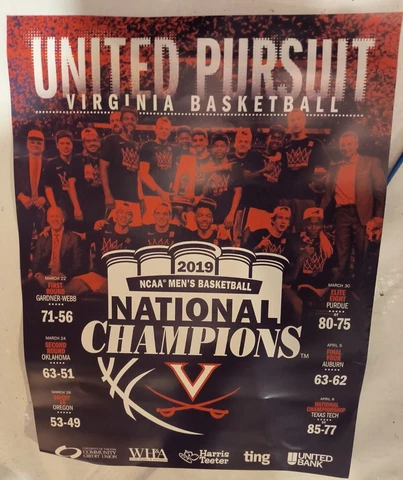 SGA 2018-2019 Virginia Basketball National Champions Poster Guy Hunter Jerome Cover