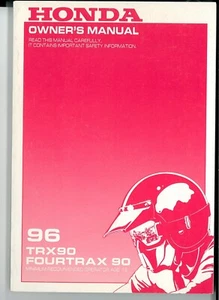 Honda 1996 Model TRX90 FOURTRAX 90 Owner's Manual - c1995 - 31HF7630 - Picture 1 of 3