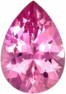 Piedras preciosas sueltas facetadas pera de turmalina rosa natural (4x3 mm - 6x4 mm) - Imagen 1 de 1