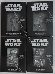 STAR WARS - JUEGO DE LINGOTES DE METAL - DARTH VADER / DEATH STAR / HOTH / HANS SOLO - Imagen 1 de 7
