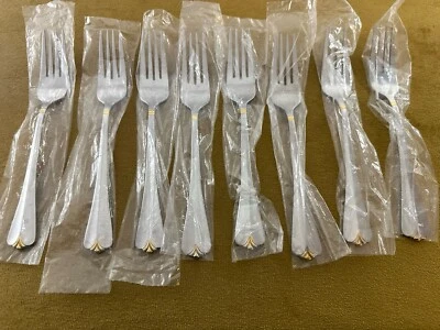 (8) Tenedores de cena Rogers Co "Victoria" cubiertos de acero inoxidable Corea Stanley Roberts Foto 1 de 4