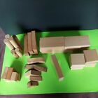 Various Types of Wooden Blocks - 36 total Pieces. 