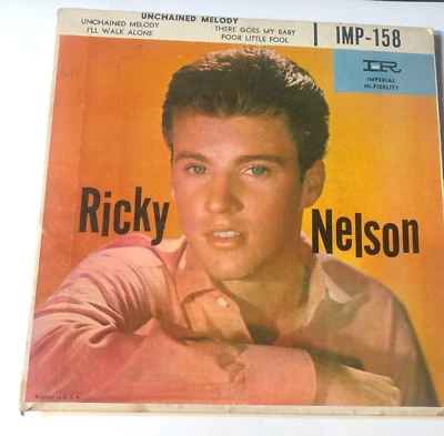 Ricky Nelson 7" Record 45 & Picture Sleeve Self Titled S/t Unchained Melody / po - Image 1 of 4