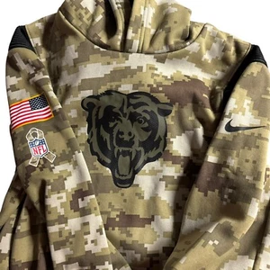 Nike Chicago Bears boys camouflage dri-fit hoodie size Large (14/16). - Picture 1 of 9