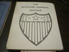 THE ADJUNCT GENERAL OFFICER - Course Description - Army Manual - 1985