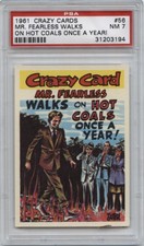 1961 Topps CRAZY CARDS #56 Mr Fearless PSA 7