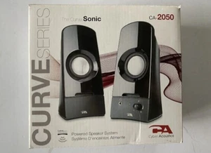 Cyber Acousticts Powered Speaker System CA-2050 Curve Sonic - Picture 1 of 5