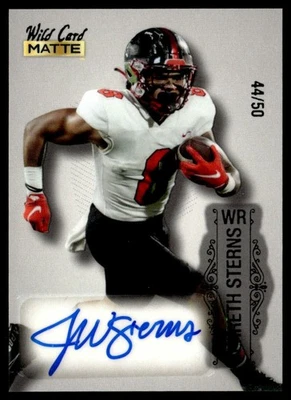 2022 Wild Card Matte Autographs Foil Jerreth Sterns Rookie Auto 44/50 Western - Image 1 of 2