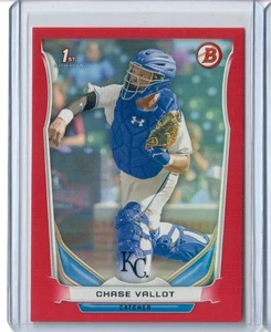 Chase Vallot 2014 Bowman Draft #DP38 ROJO PARALELO RC #/5 KC Royals Rookie - Imagen 1 de 2