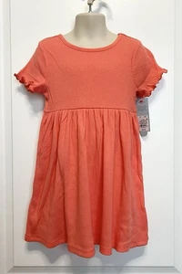 Vestido acanalado manga corta coral hawaiano para niñas 4T - Cat & Jack - Imagen 1 de 5