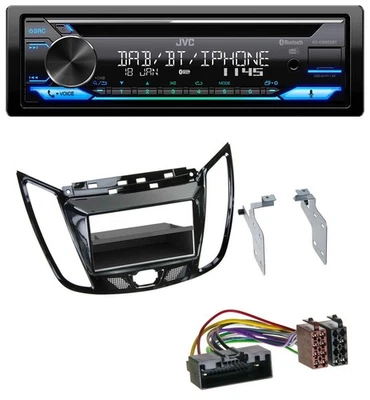 JVC Bluetooth MP3 USB DAB CD Autoradio für Ford C-Max Kuga Klavierlack schwarz - Bild 1 von 4