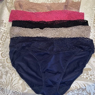 Felina 女式 5 件装超弹力比基尼蕾丝内裤 L/XL 码 — 第 1/4 张图片