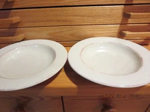 SET OF 2 PIER 1 BEIGE SOUP/CEREAL DISHES---#T15A-1 - Picture 1 of 24