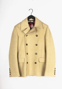 Dsquared2 Men Coat Peacoat Moleskin Size IT52/L - Picture 1 of 9