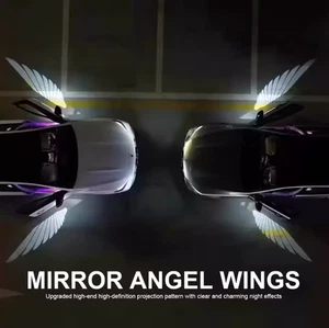 LED Light 2 Pieces Car Angel Wings Welcome Light Rearview Mirror Welcome Light - Picture 1 of 6