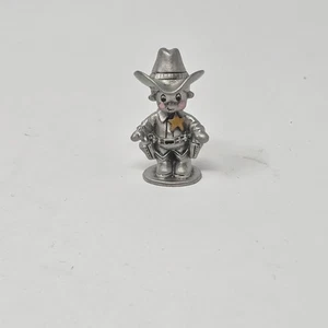 Vintage 1983 Hudson Fine Pewter Sheriff Cowboy with gold star 2858 Miniature - Picture 1 of 5