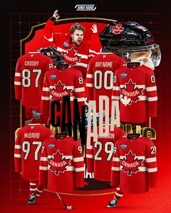 Camiseta cosida cara a cara para hombre Canada Red 2025 4 Nations - Imagen 1 de 18