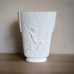 A5504 - Franz Porcelain Collection Large Vase DIANA WITH FAWNS - Picture 1 of 11