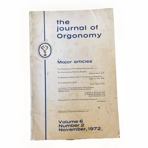 Journal of Orgonomy Wilhelm Reich Volume 6 Number 2 Nov 1972 - Imagen 1 de 3