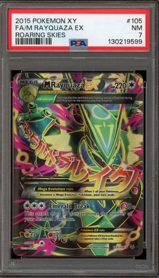 Pokemon M Rayquaza EX XY Roaring Skies Full Art #105 PSA 7 - Image 1 of 2