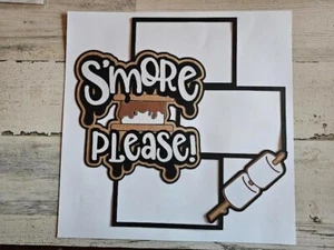 Smore Please scrapbook page Glitter accents Fits 12x12 page - Picture 1 of 1