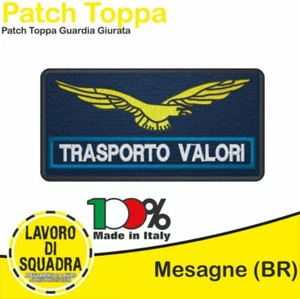 Patch Toppa Ricamata Pronto Intervento TRASPORTO VALORI Guardia Giurata GPG Sicu - Zdjęcie 1 z 1