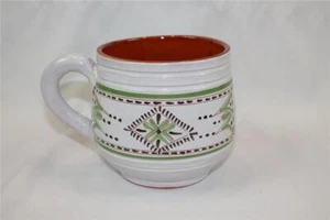 Fired Clay Large Coffee Mug Hand Painted  - Picture 1 of 4