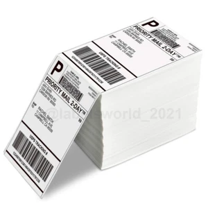 1000-8000 4x6 Fanfold Direct Thermal Shipping Labels for Zebra & Rollo Printers - Picture 1 of 5