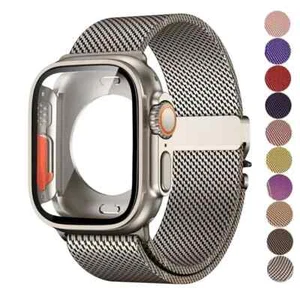 Parachute Buckle Mesh Band+Upgrade Ultra Case for Apple Watch 10 9 8 7 5 44/45mm - Zdjęcie 1 z 32