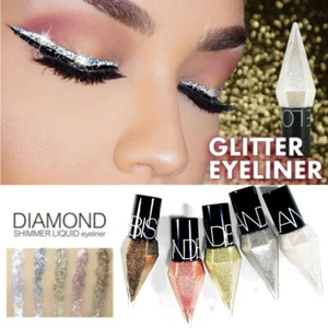 Long-lasting Metallic Sparkling Glitter Liquid Eyeliner Party Makeup Eye Liner ≠ - Picture 1 of 19
