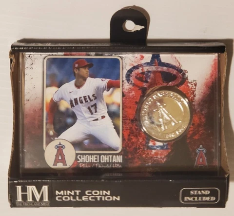 The Highland Mint Coin Collection Los Angeles Angels Shohei Ohtani w/ stand NEW Cover