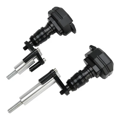 Aluminum Frame Crash Slider Protection Black For Kawasaki Ninja 400 Z400 18-23~ — 第 1/4 张图片