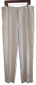 Murano Raffi 100% Linen Pants 36 x 32 Mens Button Fly Beige Coastal Quiet Luxury - Picture 1 of 17