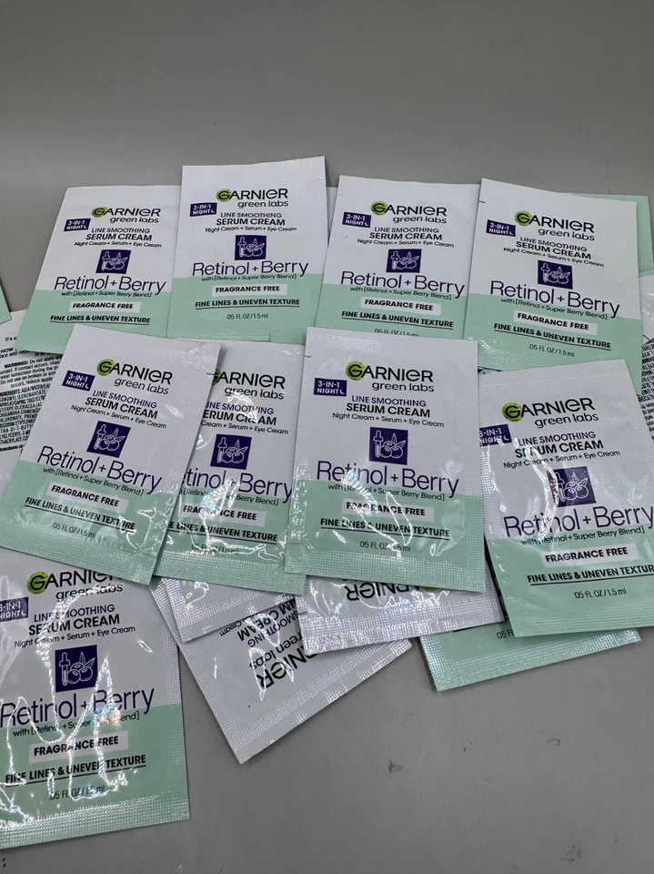 LOT OF 50 GARNIER GREEN LABS LINE SMOOTHING SERUM CREAM 3-IN-1 EACH 1.5ML - Image 1 of 1