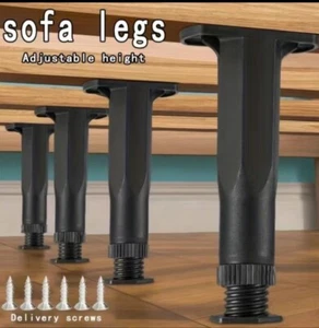 4 Legs Adj Height (5.91”-11.22”) Bed Support Legs for Bed Frame/Bed Center Slat - Picture 1 of 3