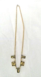 Damascene Gold Filled Pendant Necklace by Midas of Spain - 17.5" long - Picture 1 of 4