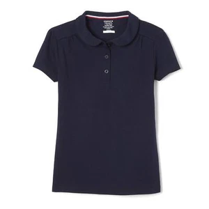 Girls' Short Sleeve Polo Shirt Peter Pan Collar Soft and Classic Style - Picture 1 of 7