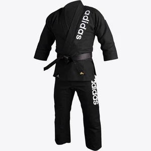 Adidas Jiu-Jitsu Negro BJJ Doble Tejido Entrenamiento Kimono Gi - Imagen 1 de 5