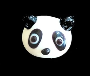 3pcs 16mm Handmade Panda Lampwork / Murano Glass Beads DIY Handcraft - Picture 1 of 4