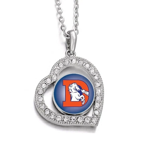 Spec. Denver Broncos Womens Sterling Silver Link Chain Necklace With Pendant D19 Cover