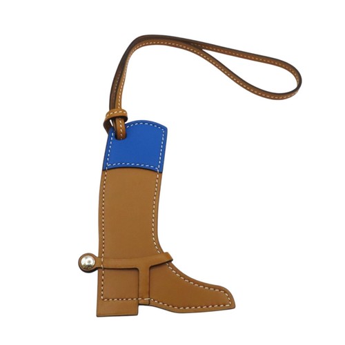 HERMÈS HERMES Paddock Borsa per Stivali Charm Pelle Veloce Marrone Blu