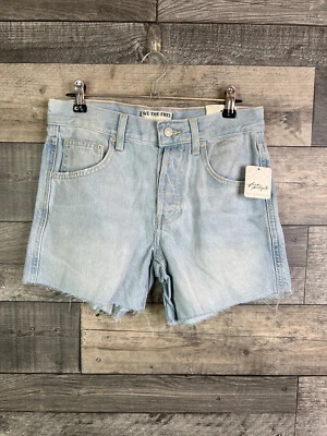 Free People Denim Shorts 24 XS Light Blue Ivy Mid Rise We The Free Casual - Image 1 of 4