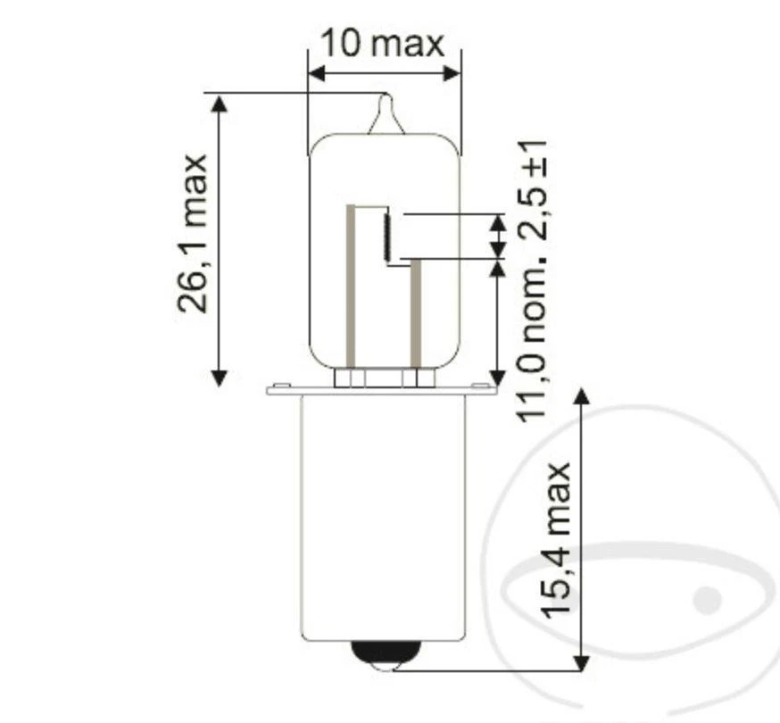 Lampe HS2 6V15W 1831 - Bild 1 von 1
