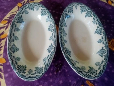 2 Raviers anciens Terre de Fer Choisy le Roi HB et Cie Modèle Bordeaux Bleu - Photo 1/4