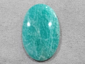 Natural Amazonite, 34.20Cts, Oval, 22x33x5mm, Cabachon.OZ - Picture 1 of 2