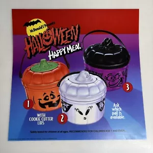 Vintage McDonald’s 1994 Halloween Bucket Pail Translite Sign 13 3/4” Rare! - Picture 1 of 9