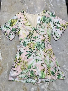 NWT Lavender Brown Boho Romper Pink Multicolor Floral Women XS Festival $189 - Picture 1 of 3
