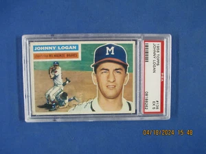 1956 Topps Baseball # 136 Johnnie Logan PSA 5 EX white back well centered - Picture 1 of 2
